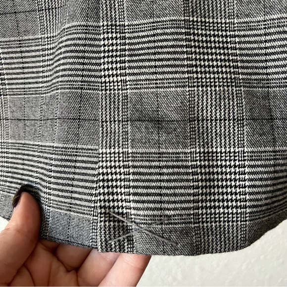 ZARA Tailored Plaid Professional Blazer Jacket Size 2 Grey - Picture 5 of 8